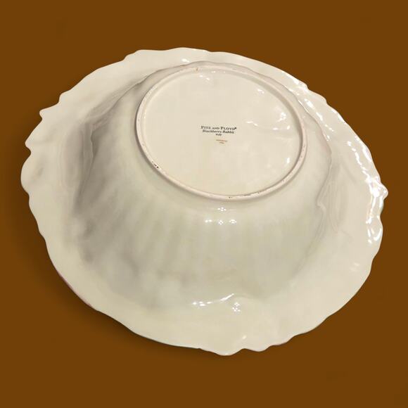 Fitz and Floyd Blackberry Rabbit Collection by Fitz and Floyd 2002 Serving Bowl - Picture 8 of 9